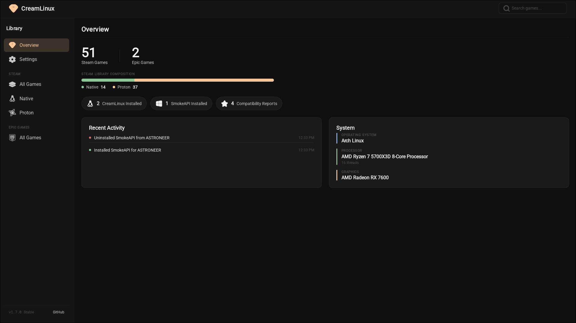 Overview Page
